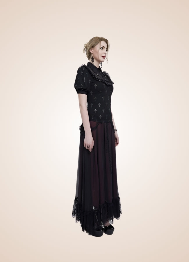 Ruffled Gothic Steampunk Shirt UK