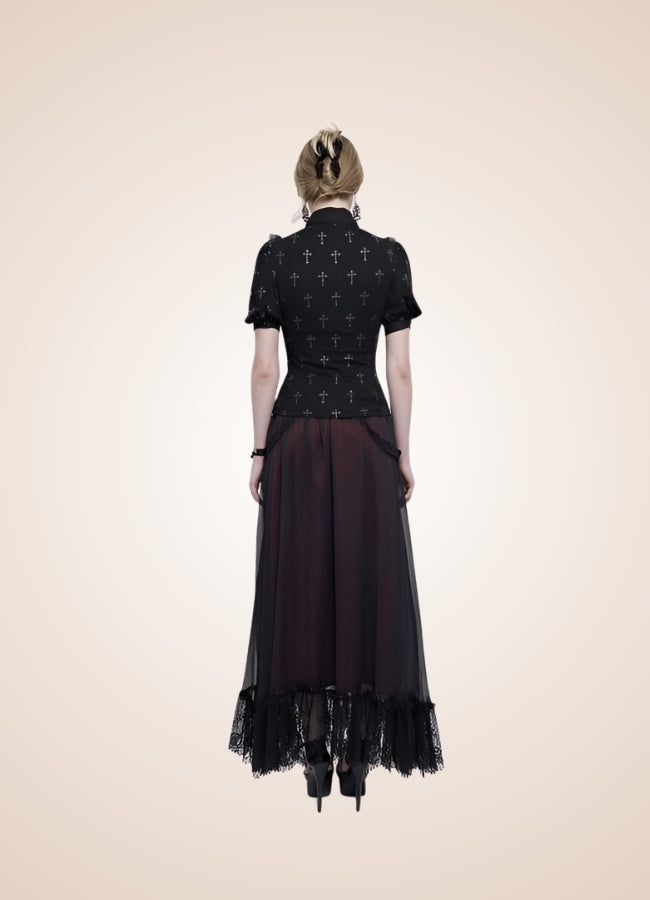 Ruffled Gothic Steampunk Shirt UK