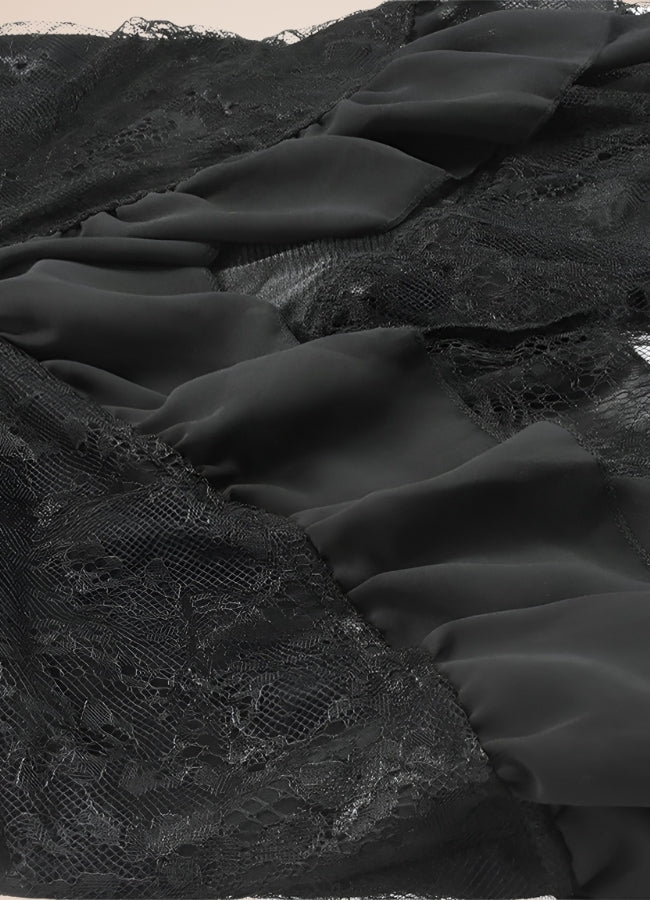 Ruffled Mesh Steampunk Skirt UK