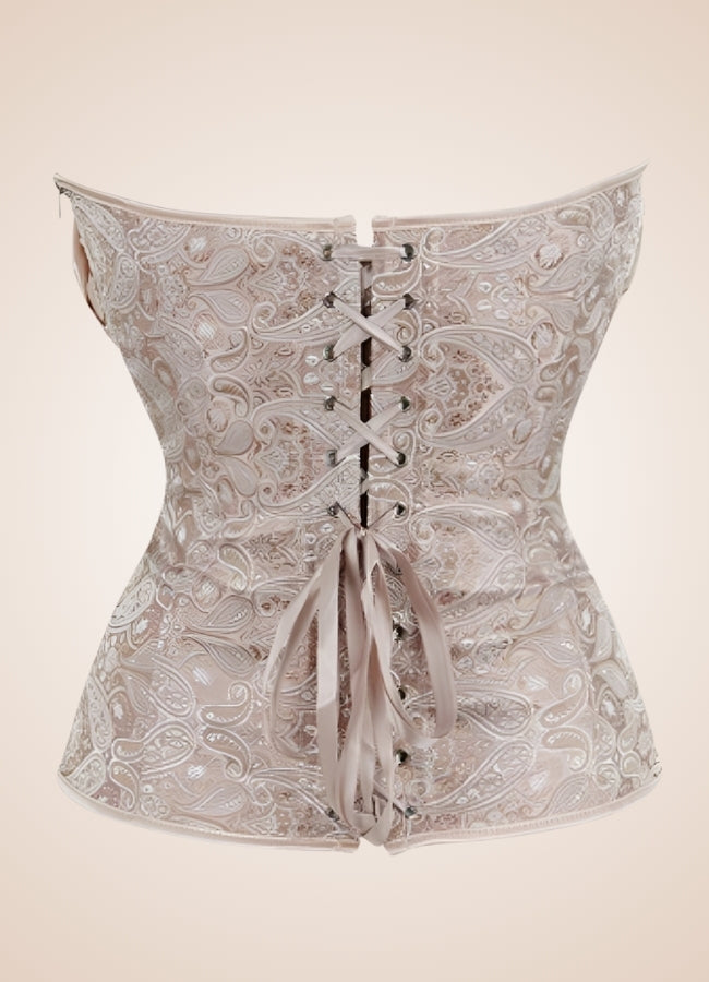 Satin Ruffle Steampunk Corset UK