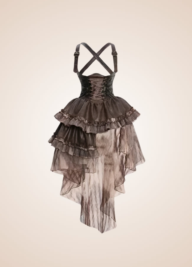 Scarlet Darkness Steampunk Dress UK