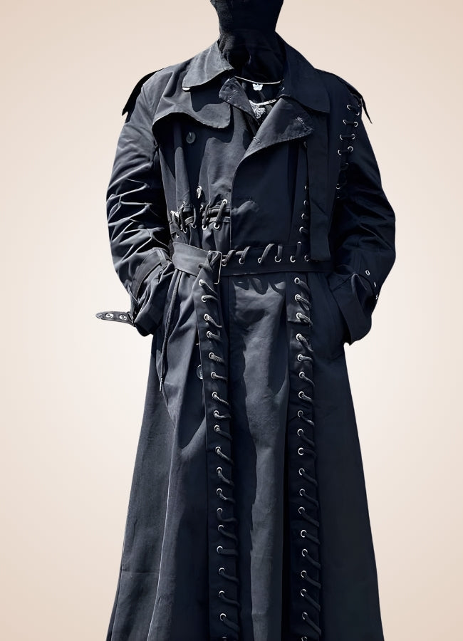 Sewed Steampunk Trench Coat UK