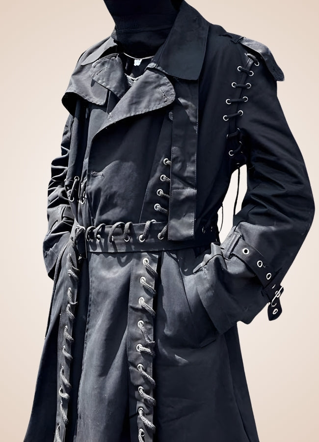 Sewed Steampunk Trench Coat UK