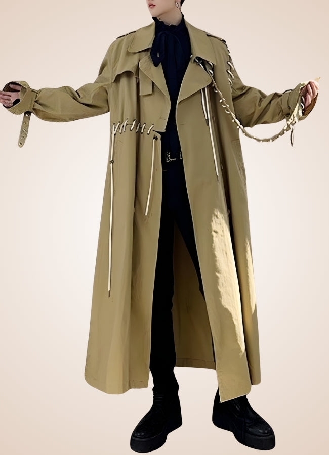 Sewed Steampunk Trench Coat UK