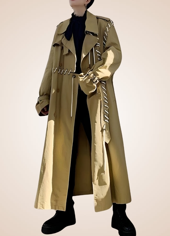 Sewed Steampunk Trench Coat UK