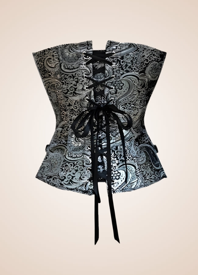 Silver Steampunk Corset UK