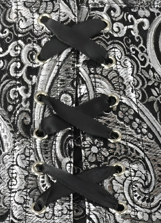 Silver Steampunk Corset UK
