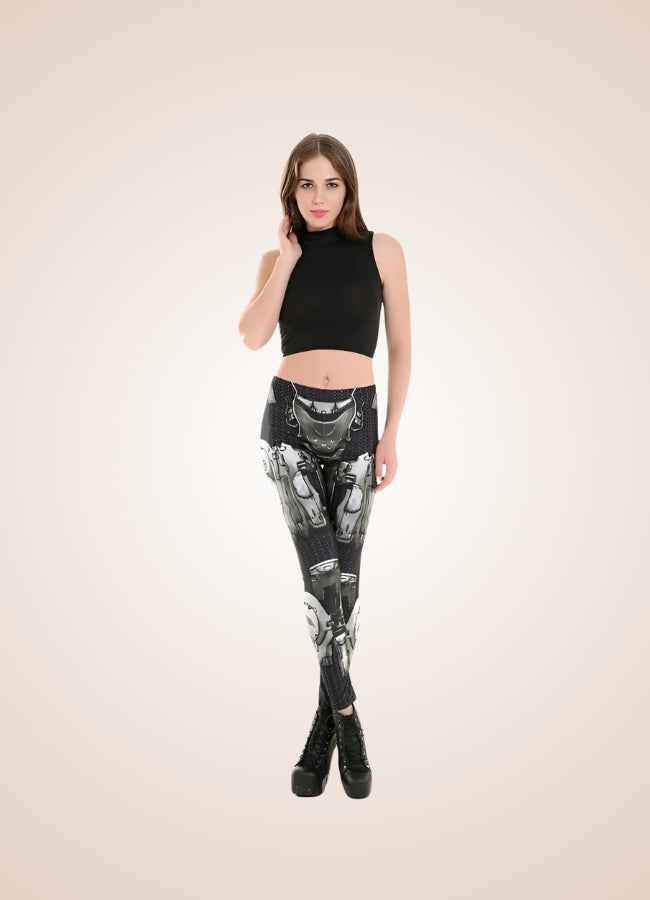 Silver Steampunk Legging UK