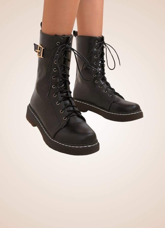 Single Buckle Steampunk Boots UK