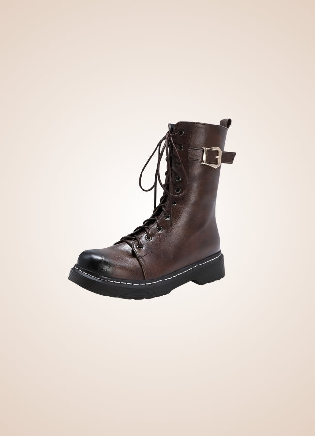 Single Buckle Steampunk Boots UK