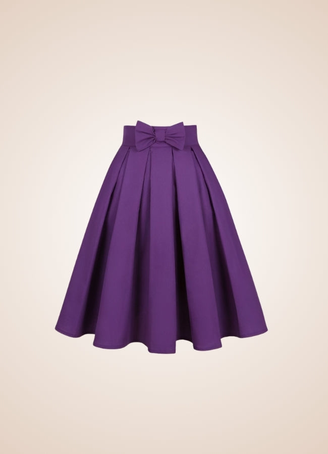 Solid Color Ribbon Mini Skirt UK