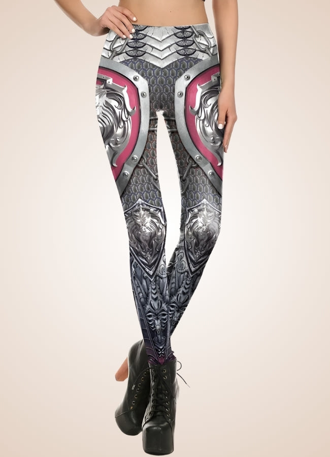 Steampunk Armor Print Legging UK