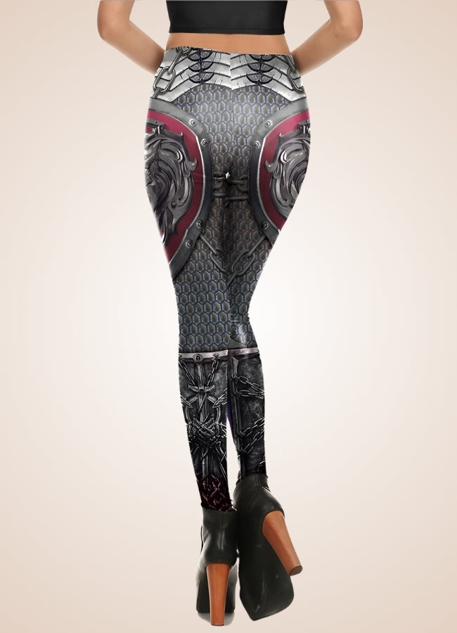 Steampunk Armor Print Legging UK
