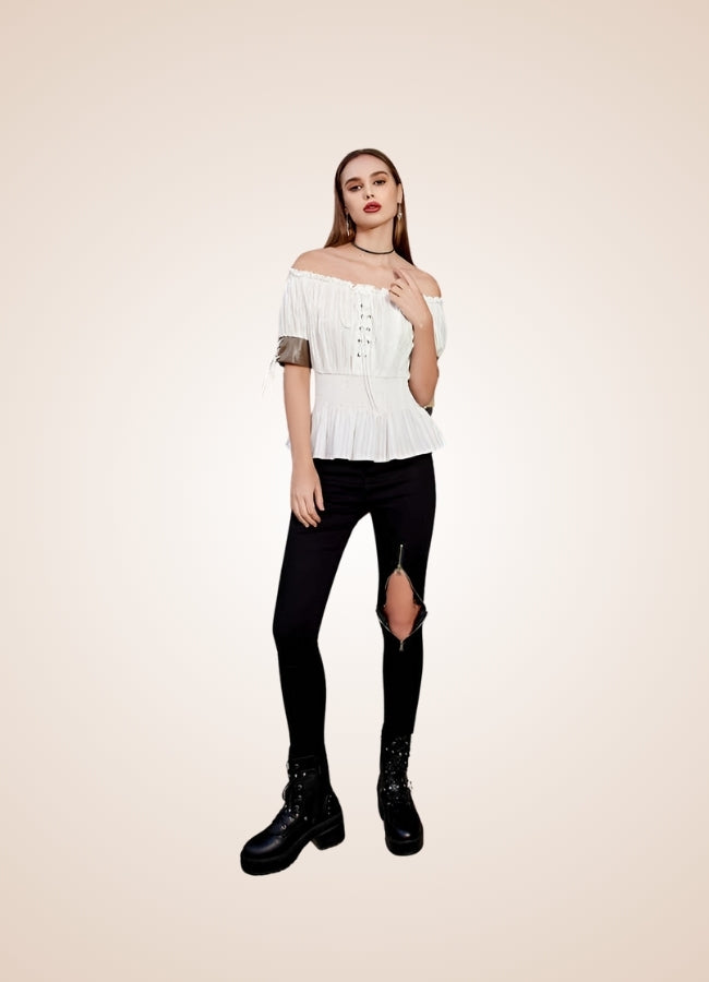 Steampunk Bare Shoulders Shirt UK