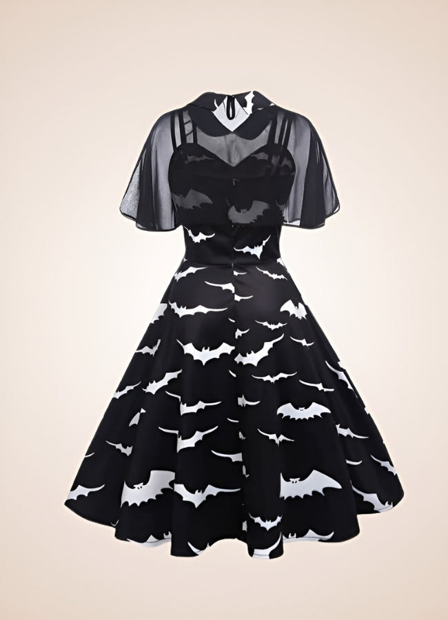 Steampunk Bat Print Dress UK