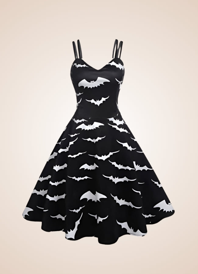 Steampunk Bat Print Dress UK