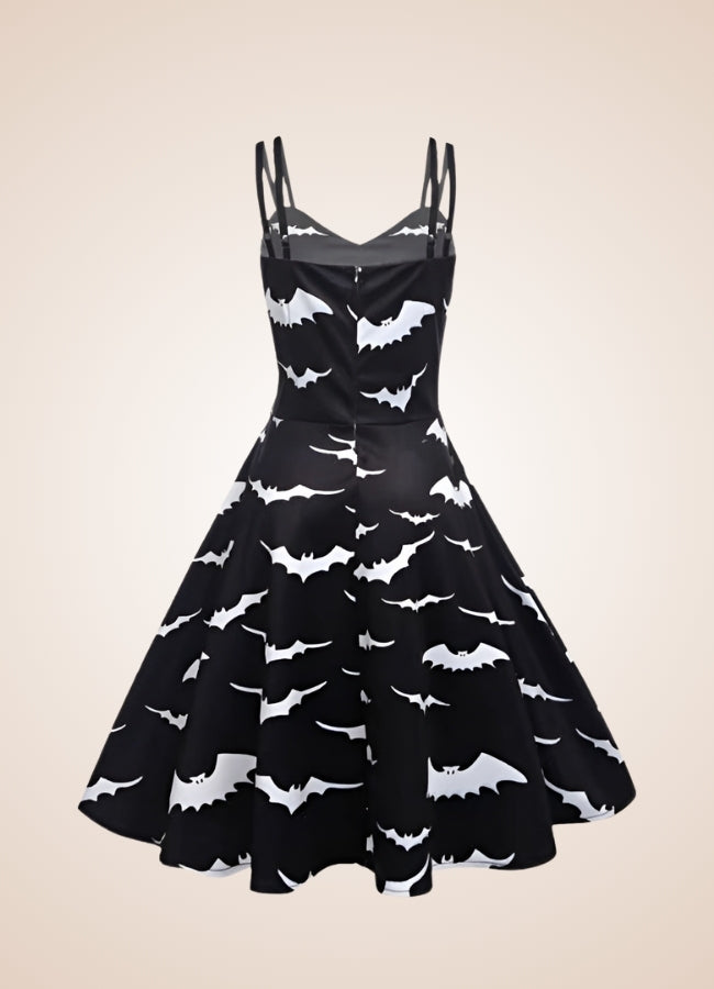 Steampunk Bat Print Dress UK