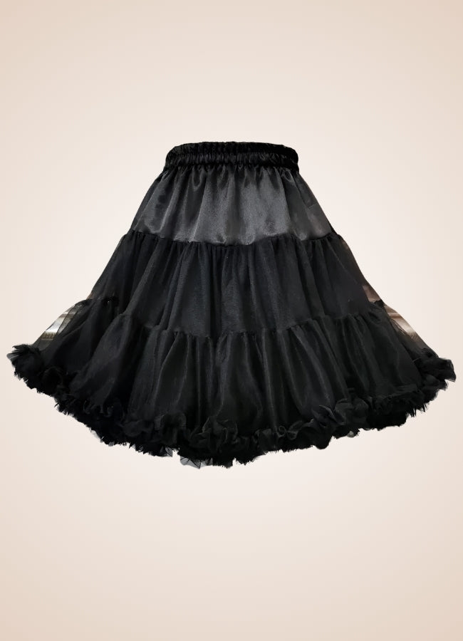 Steampunk Black Ruffled Skirt UK