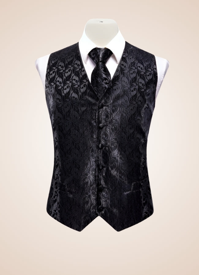 Steampunk Black Suit Vest UK
