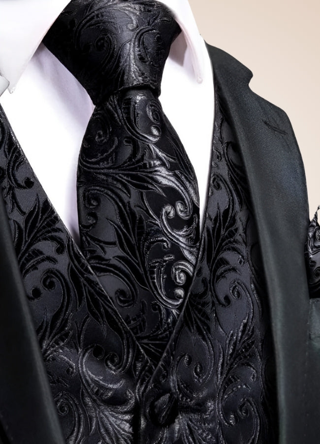 Steampunk Black Suit Vest UK