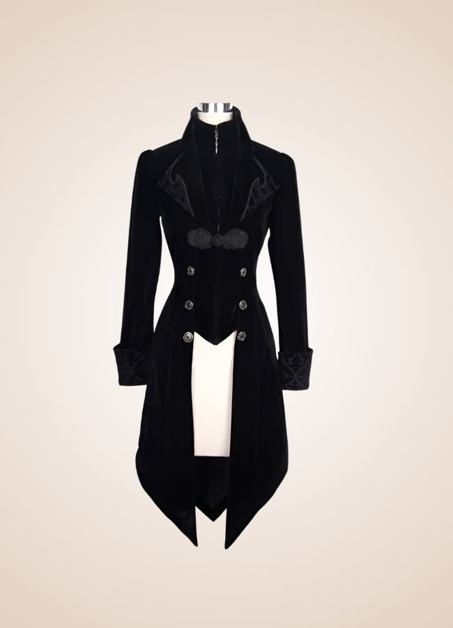 Steampunk Black Trench Coat UK