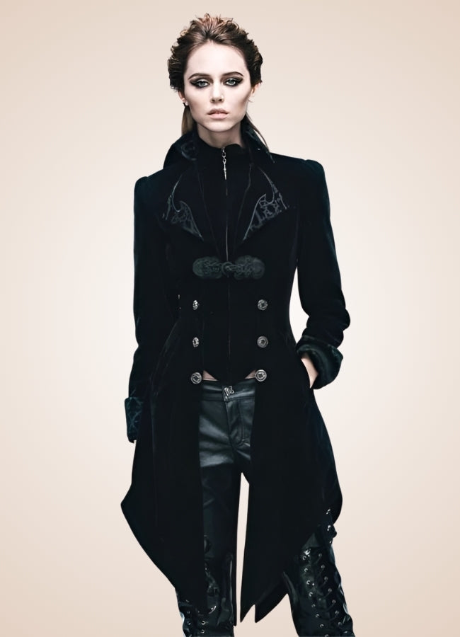 Steampunk Black Trench Coat UK