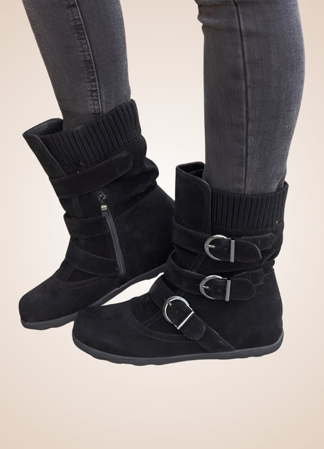 Steampunk Buckle Ankle Boots UK