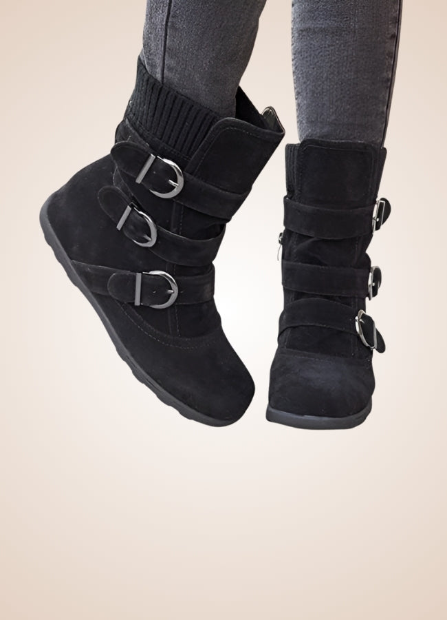 Steampunk Buckle Ankle Boots UK