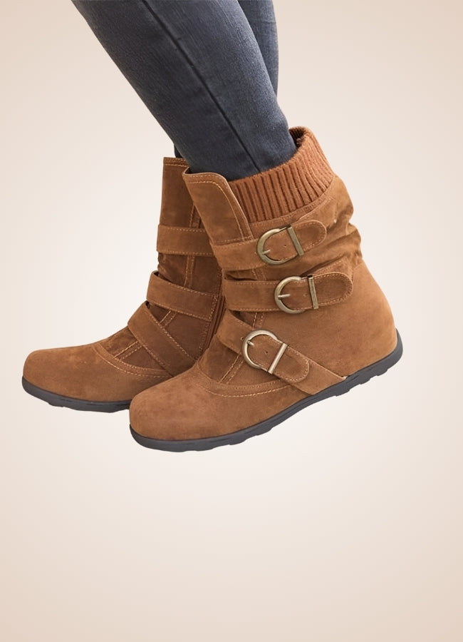 Steampunk Buckle Ankle Boots UK
