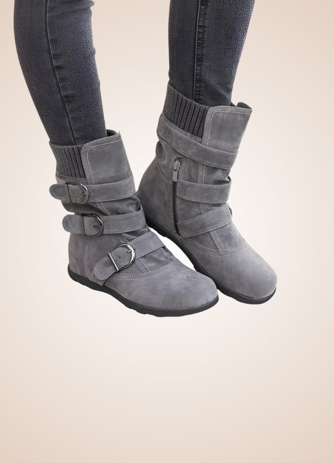 Steampunk Buckle Ankle Boots UK