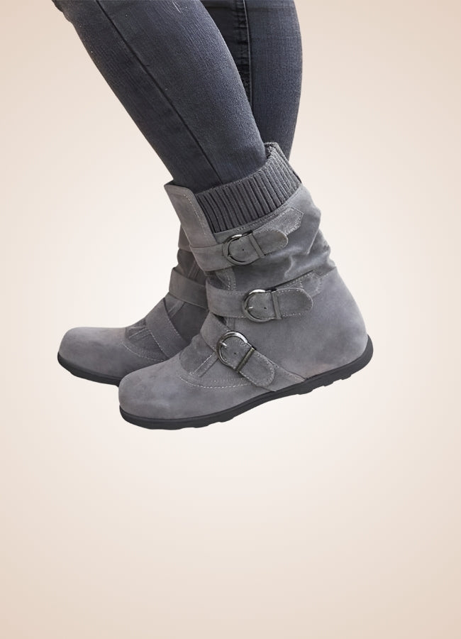 Steampunk Buckle Ankle Boots UK