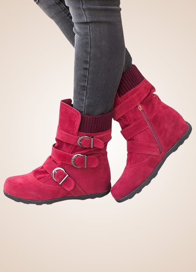Steampunk Buckle Ankle Boots UK