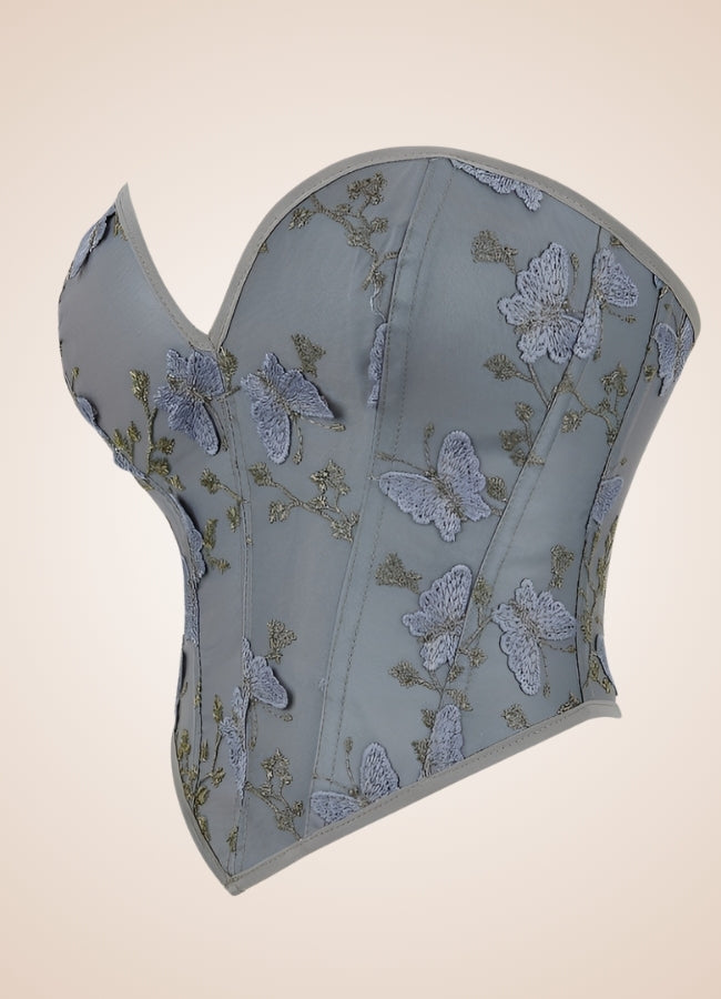 Steampunk Butterfly Embroidery Corset UK
