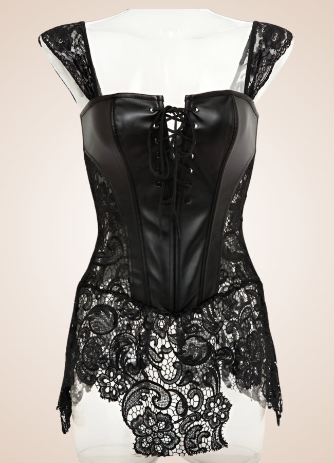 Steampunk Corset With Mesh Skirt UK