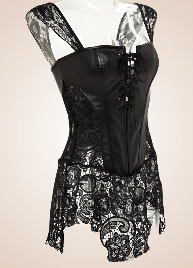 Steampunk Corset With Mesh Skirt UK