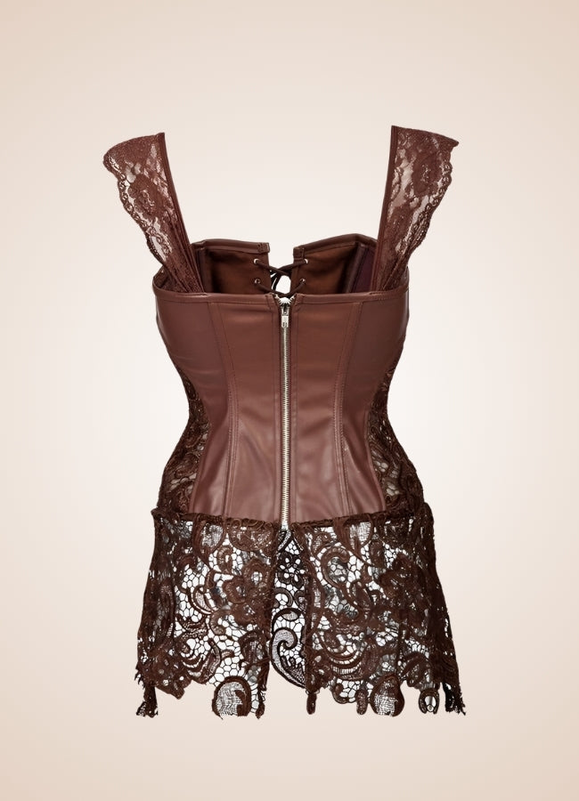 Steampunk Corset With Mesh Skirt UK