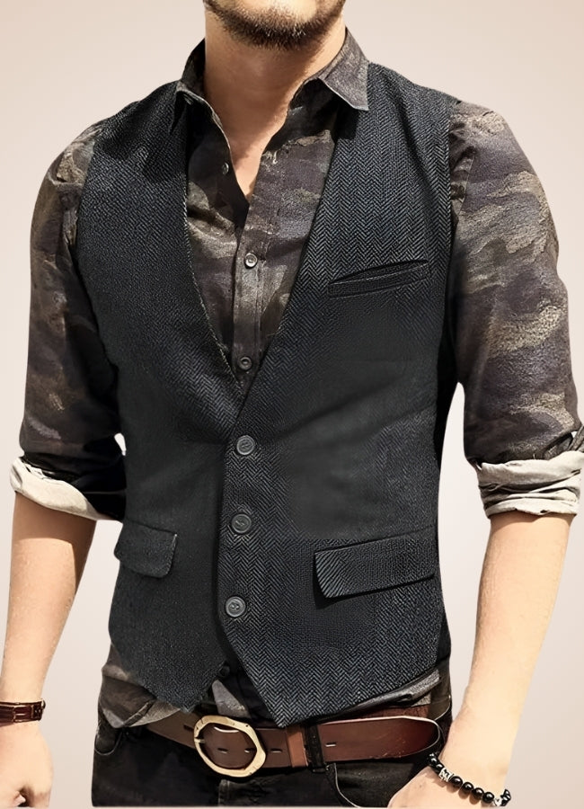Steampunk Dark Gray Suit Vest UK