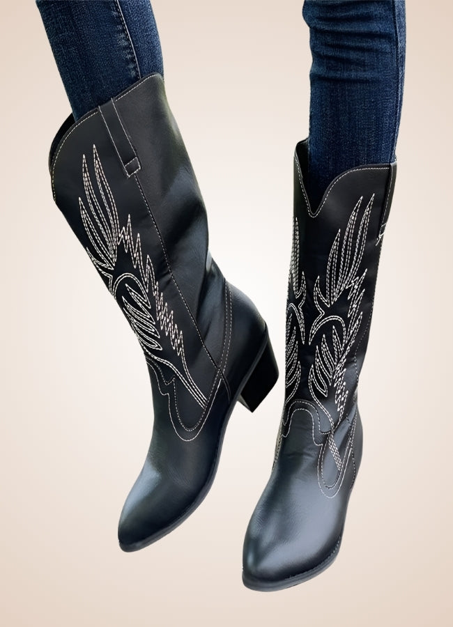 Steampunk Embroidery Cowboy Boots UK