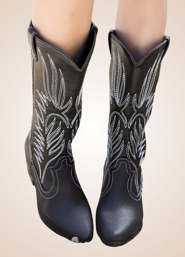 Steampunk Embroidery Cowboy Boots UK