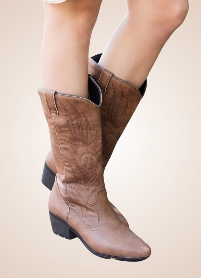 Steampunk Embroidery Cowboy Boots UK