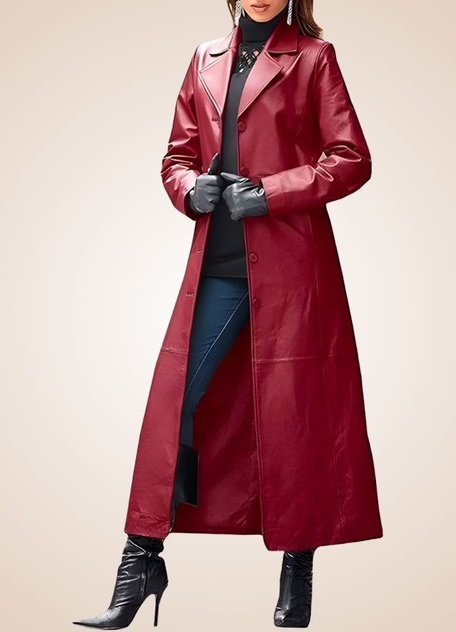 Steampunk Faux Leather Trench Coat UK