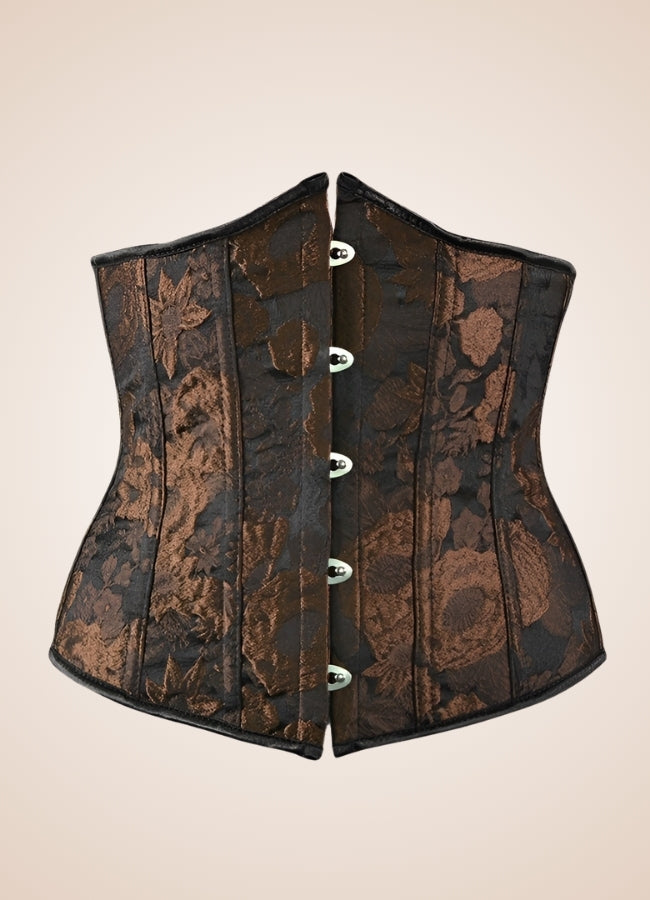 Steampunk Flower Pattern Underbust Corset UK