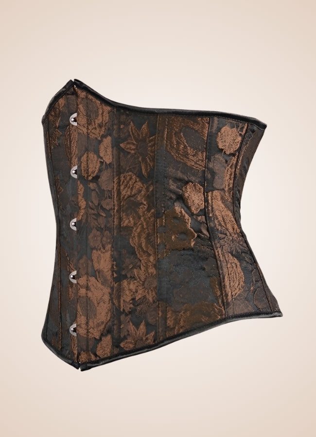 Steampunk Flower Pattern Underbust Corset UK
