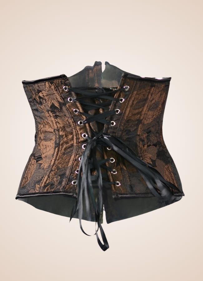Steampunk Flower Pattern Underbust Corset UK