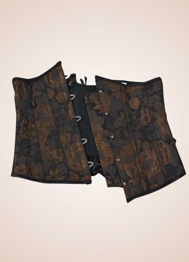 Steampunk Flower Pattern Underbust Corset UK