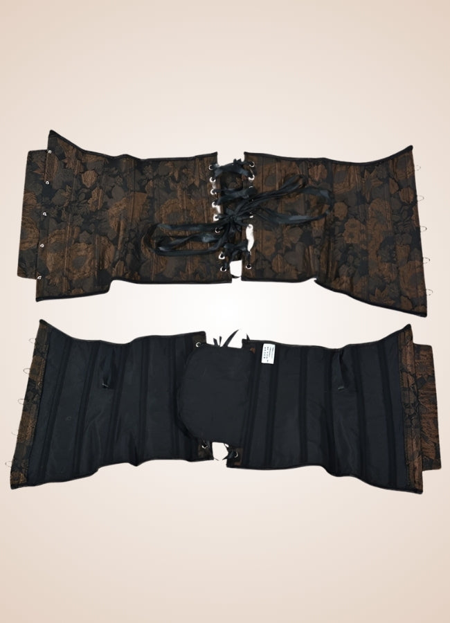 Steampunk Flower Pattern Underbust Corset UK
