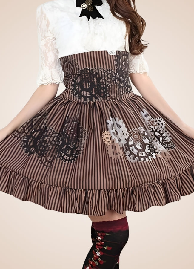 Steampunk Gear Pattern Skirt UK