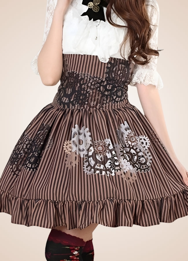 Steampunk Gear Pattern Skirt UK