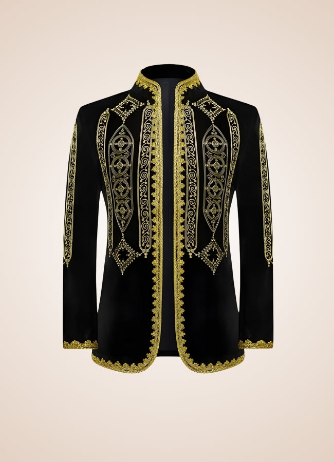 Steampunk Gold Embroidery Jacket UK