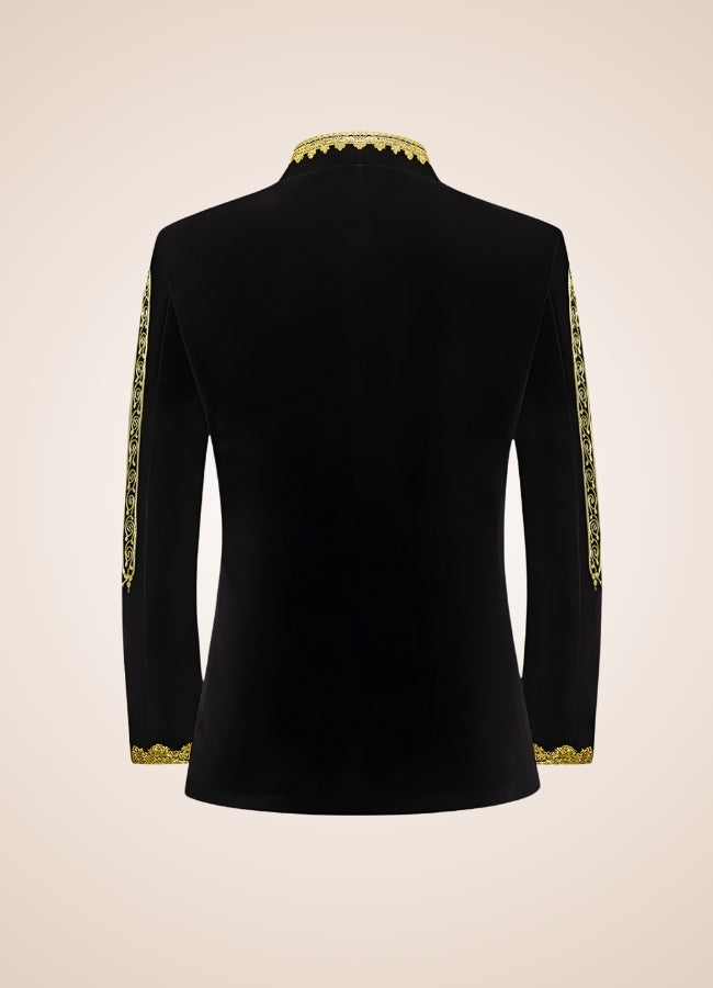 Steampunk Gold Embroidery Jacket UK